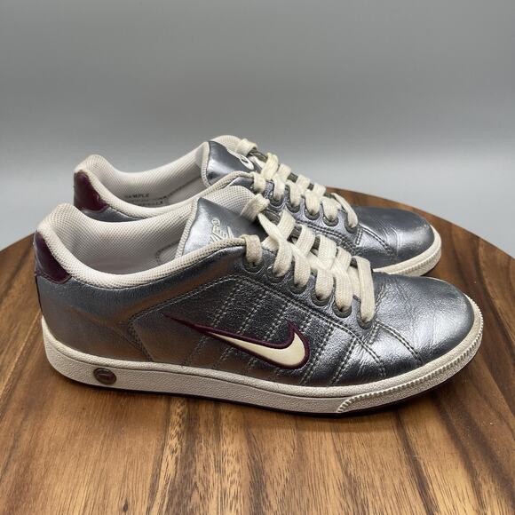 NIKE Court Tradition BRS Shoes Womens Silver Retro Tennis